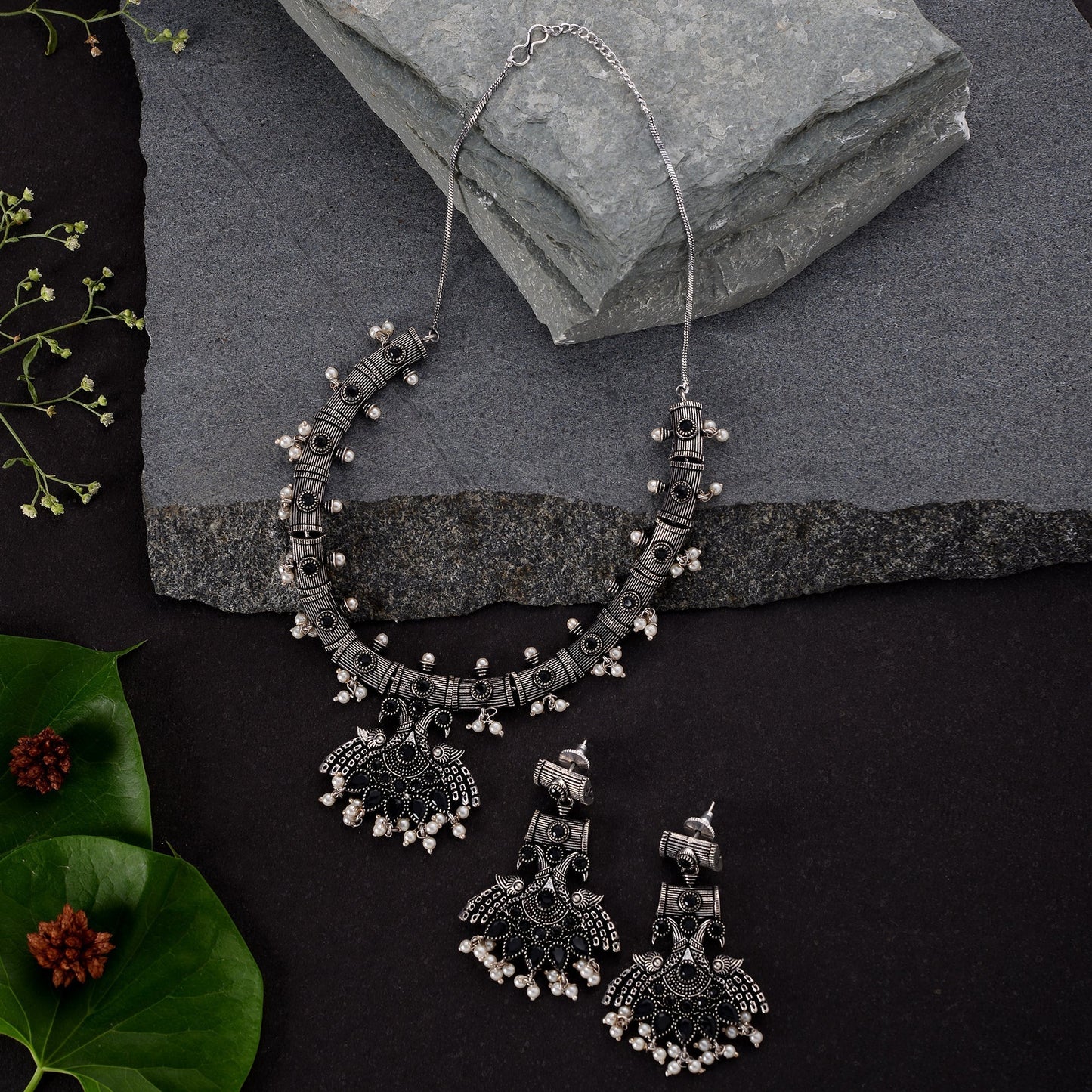 Mrinalini – Oxidised Necklace Set