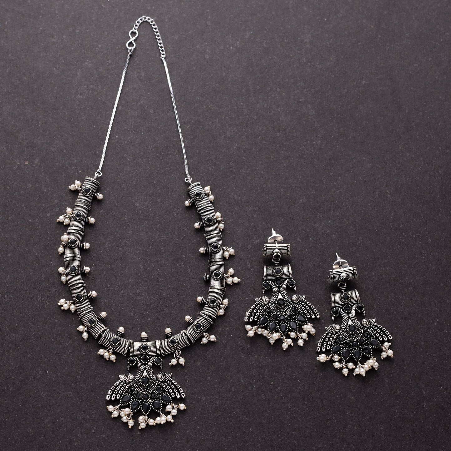 Mrinalini – Oxidised Necklace Set