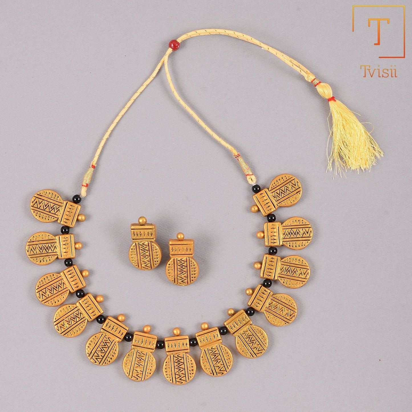 Dhool- Handcrafted Clay Necklace Set