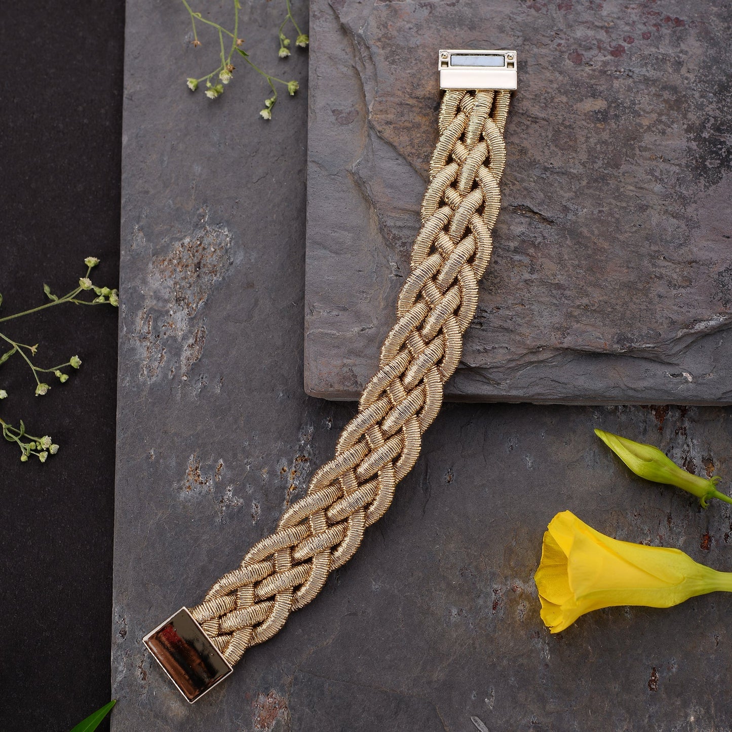 Bound Braid- Golden braided Bracelet