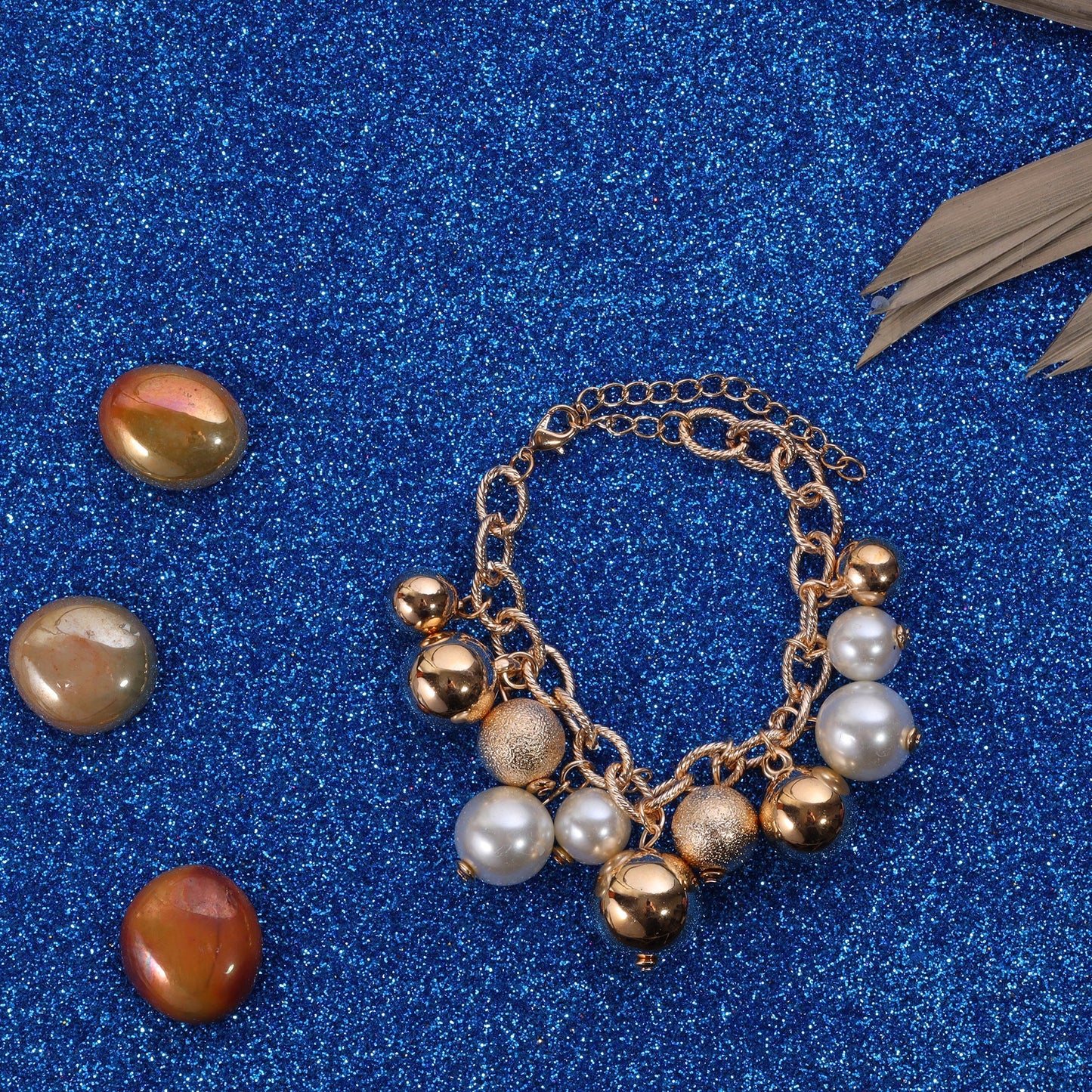 Bubble Bloom- Pearl statement bracelet