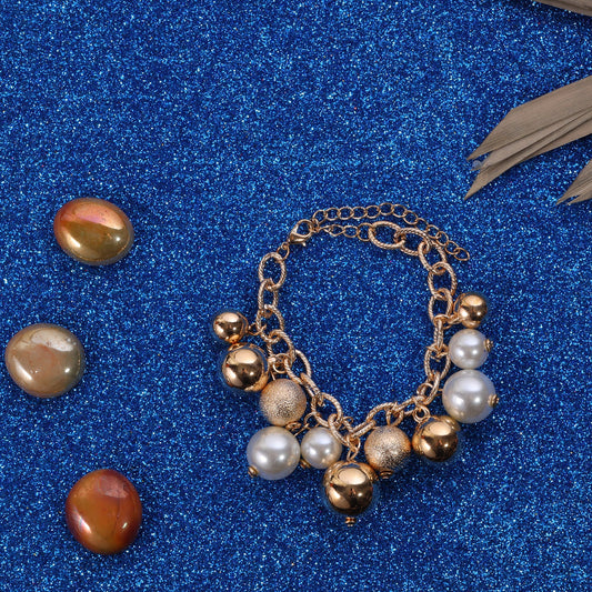 Bubble Bloom- Pearl statement bracelet