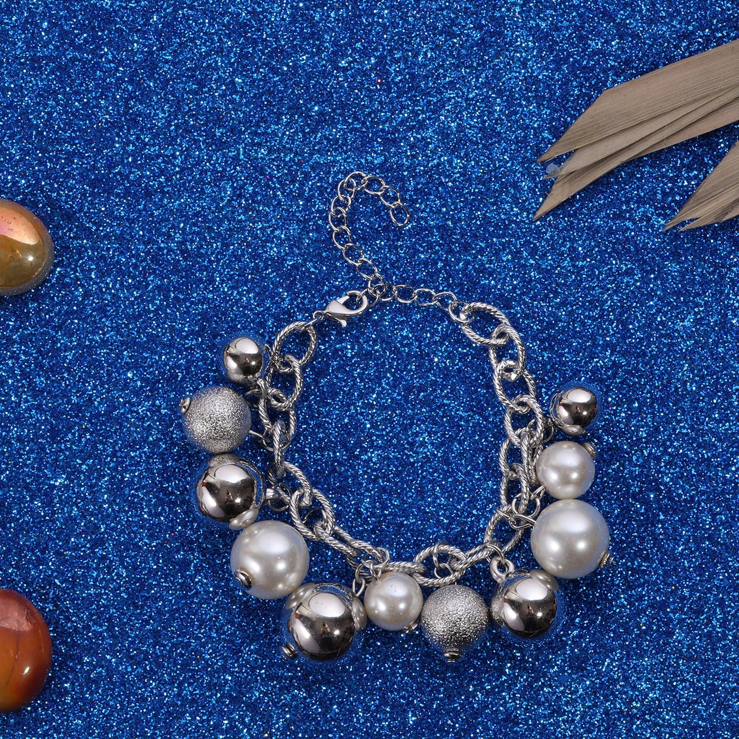 Bubble Bloom- Pearl statement bracelet