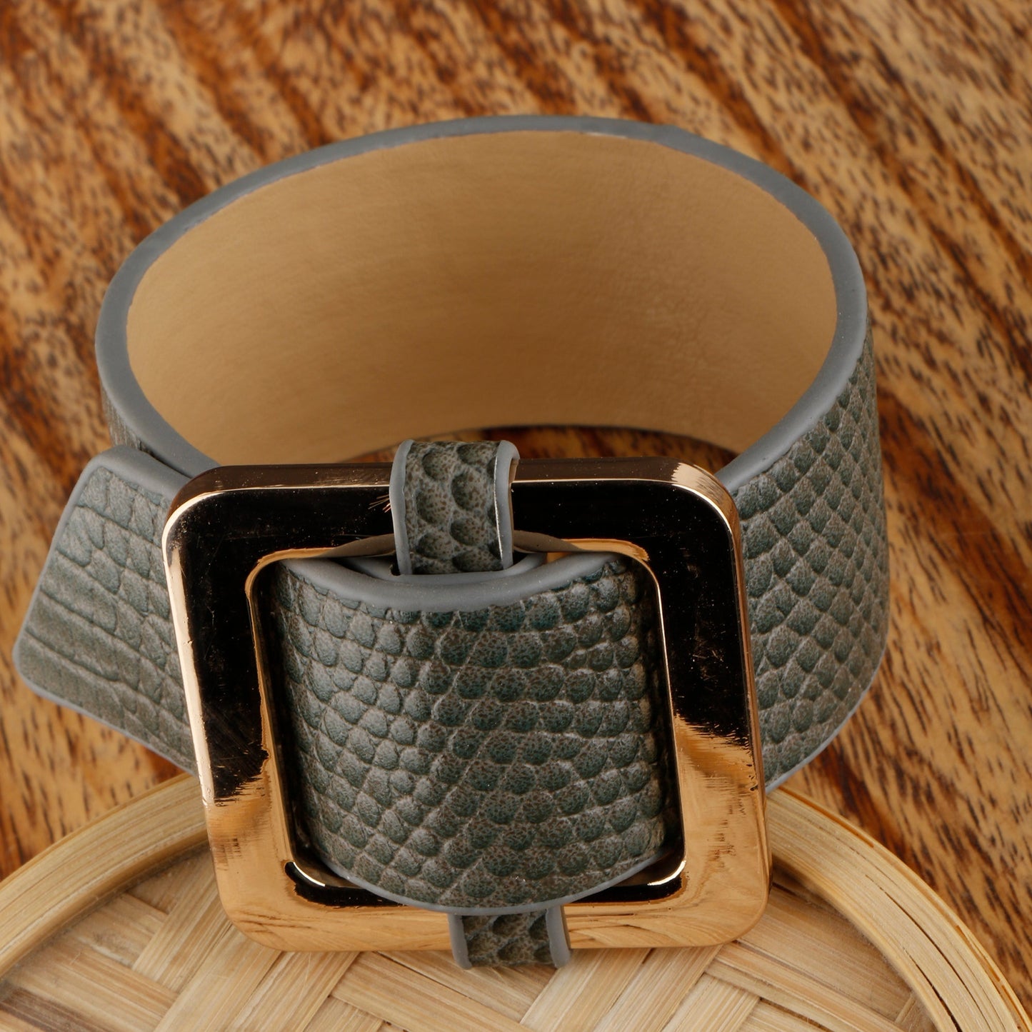 Rawhide Loop- Statement Leather bracelet