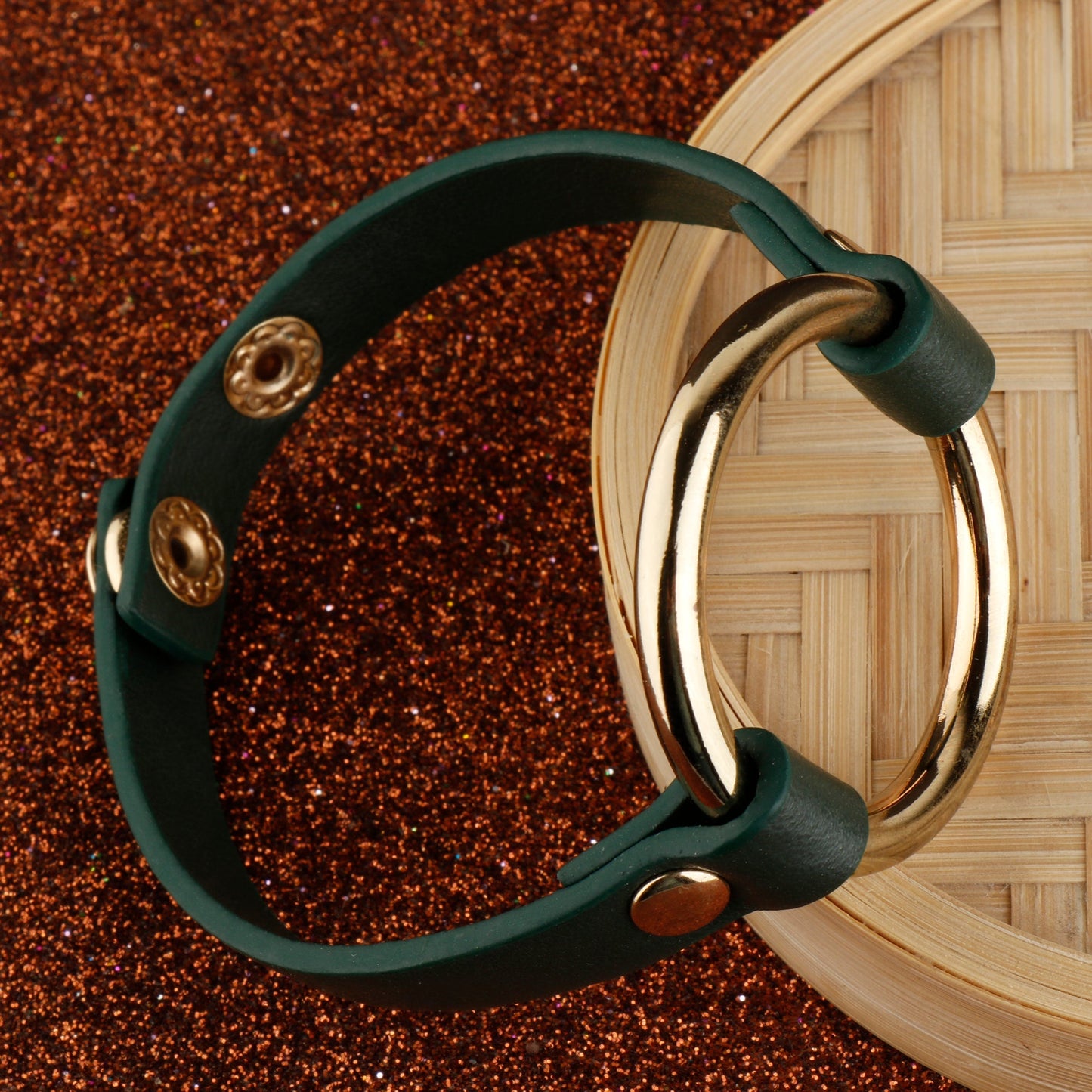 Rust Loop- Statement Leather bracelet