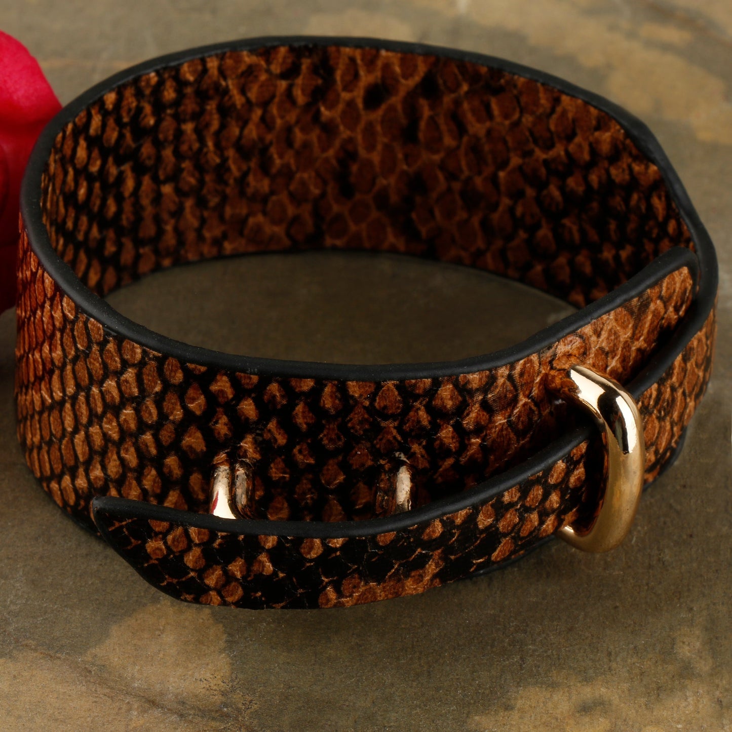 Desert Leather Thread- Statement Leather Bracelet