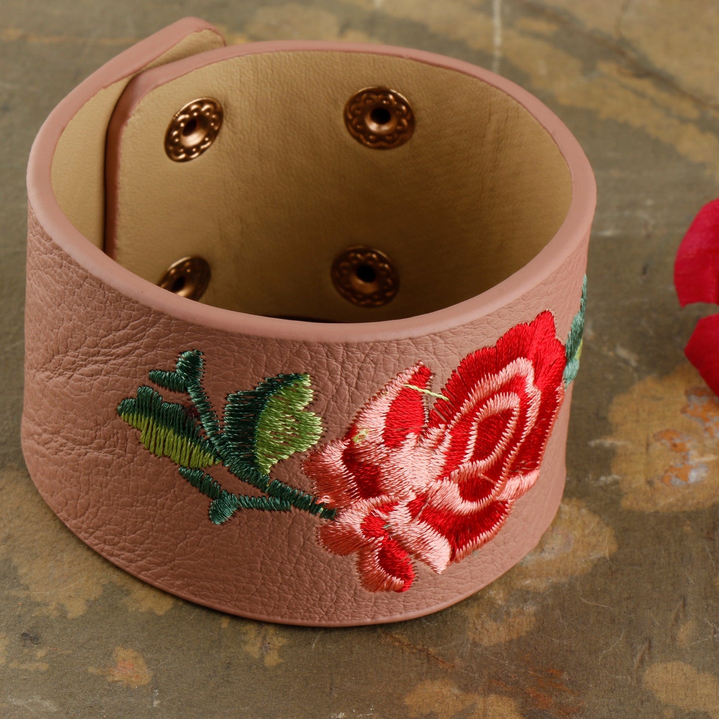 Bare Leather Bond- Statement Leather Bracelet