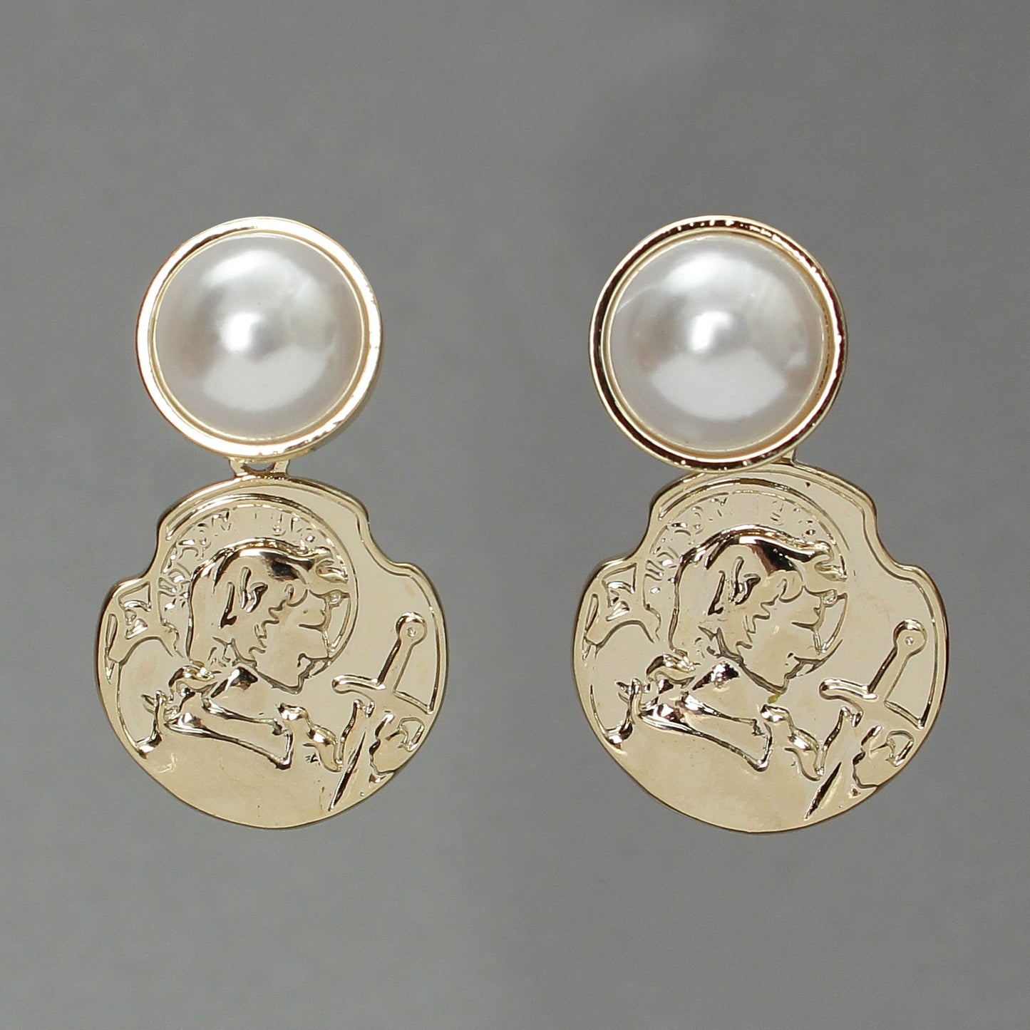 Ethereal Flow- Pearl Studded Stud Earrings