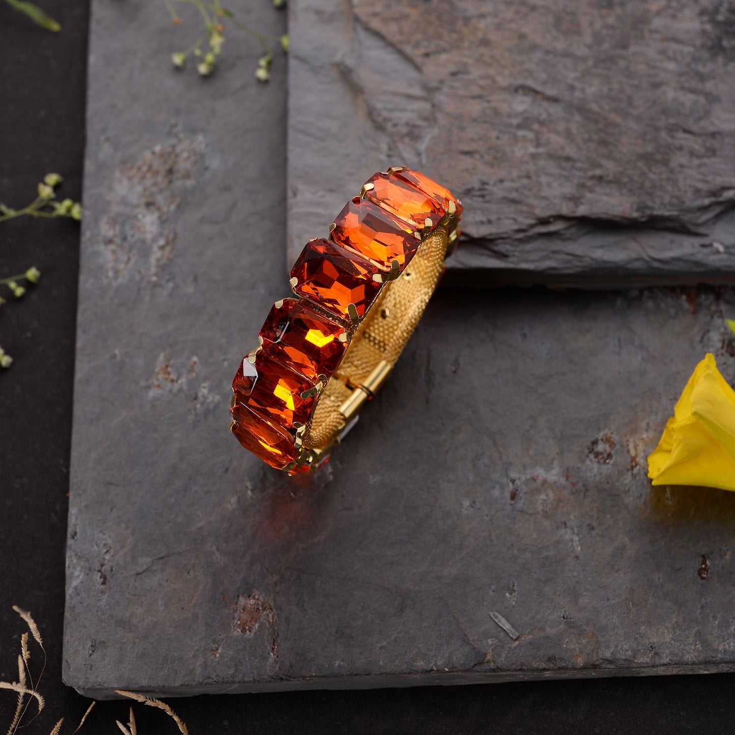 Glossy Glow- Stone studded Bracelet