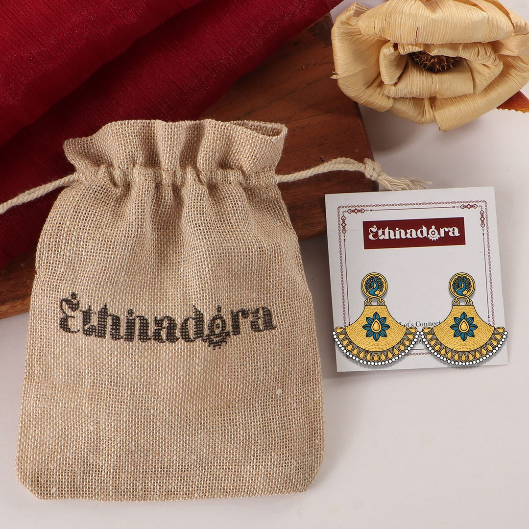 Kiyaa- Stone studded dangler earrings(White)