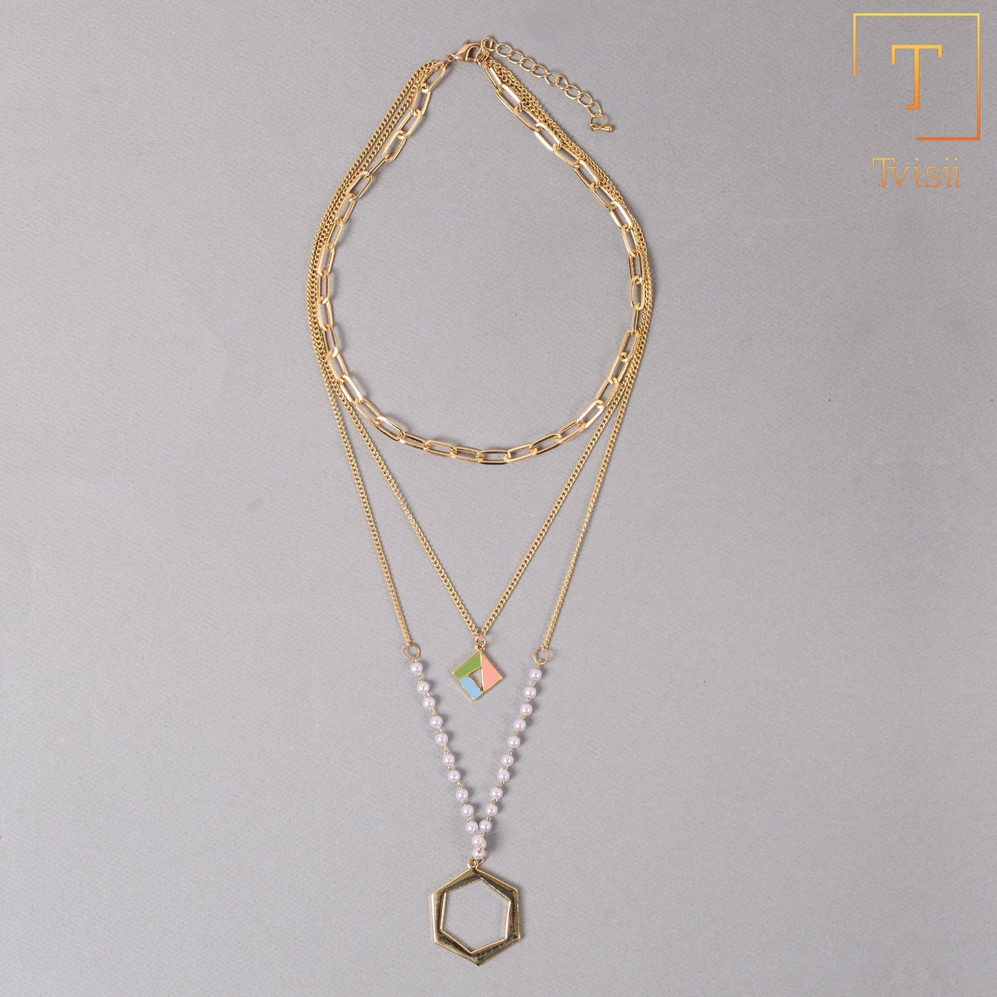 Glow Within- golden minimal layered necklace