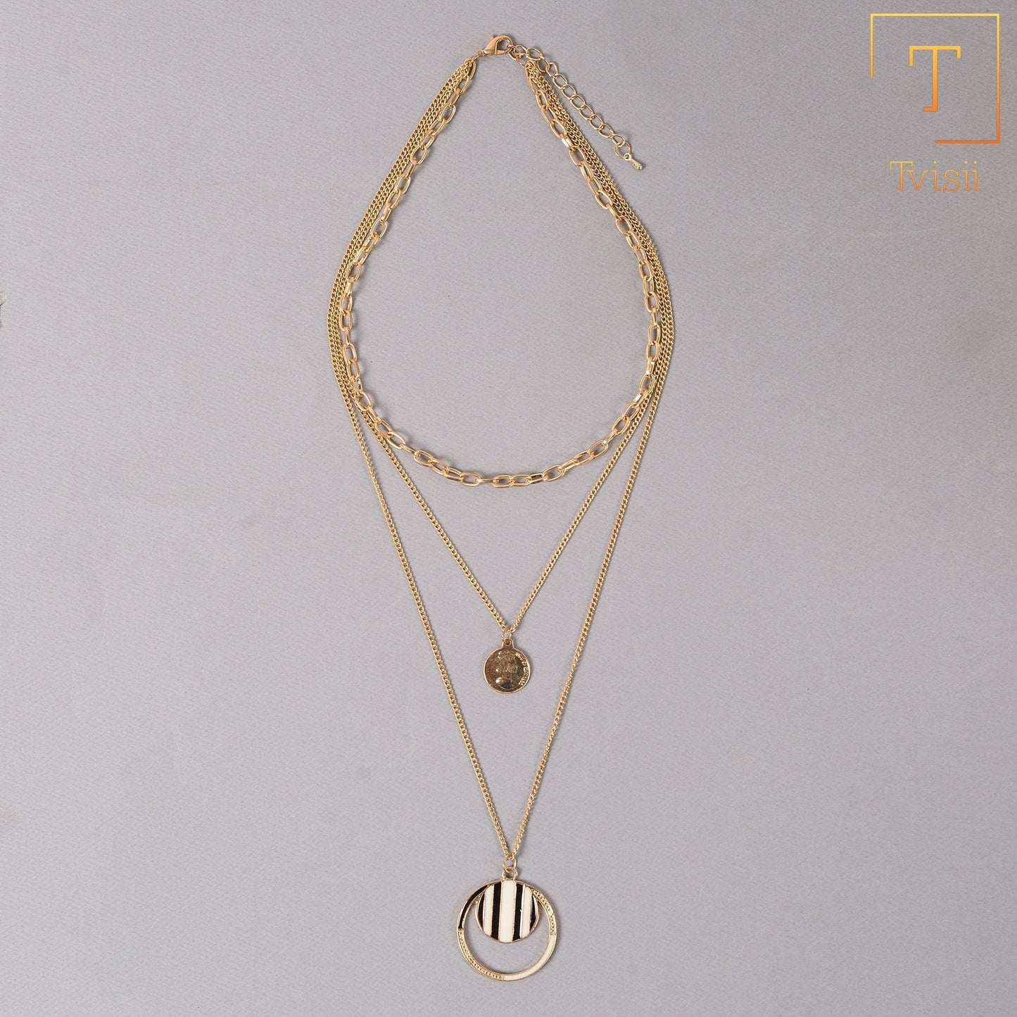 Aurora Flow- golden minimal layered necklace