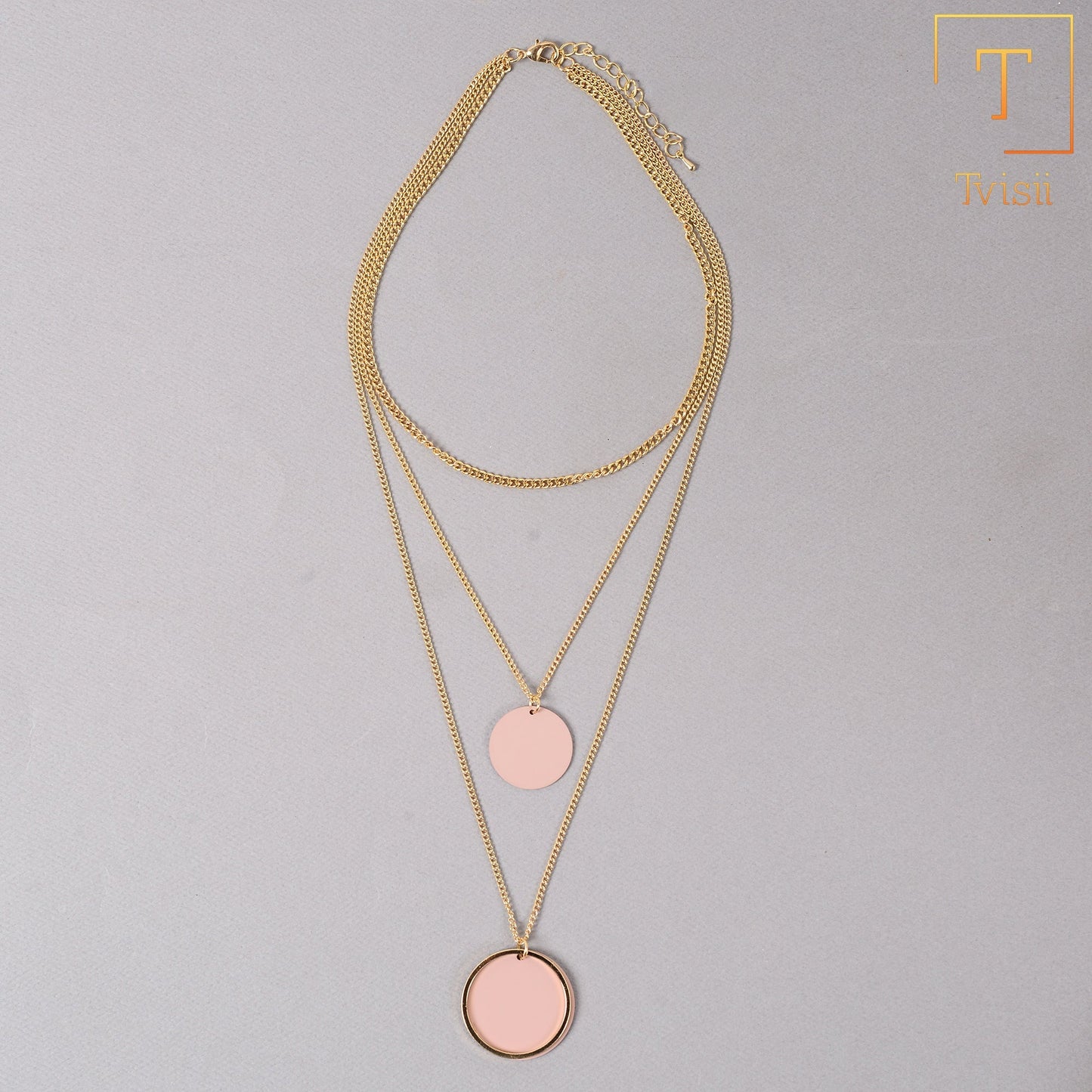 Soft Radiance- golden minimal layered necklace