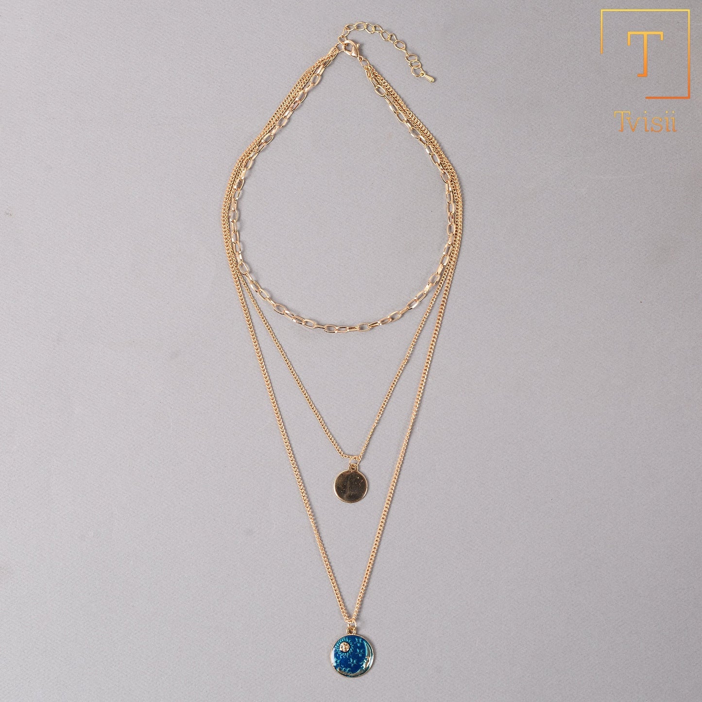 Golden Hour- golden minimal layered necklace