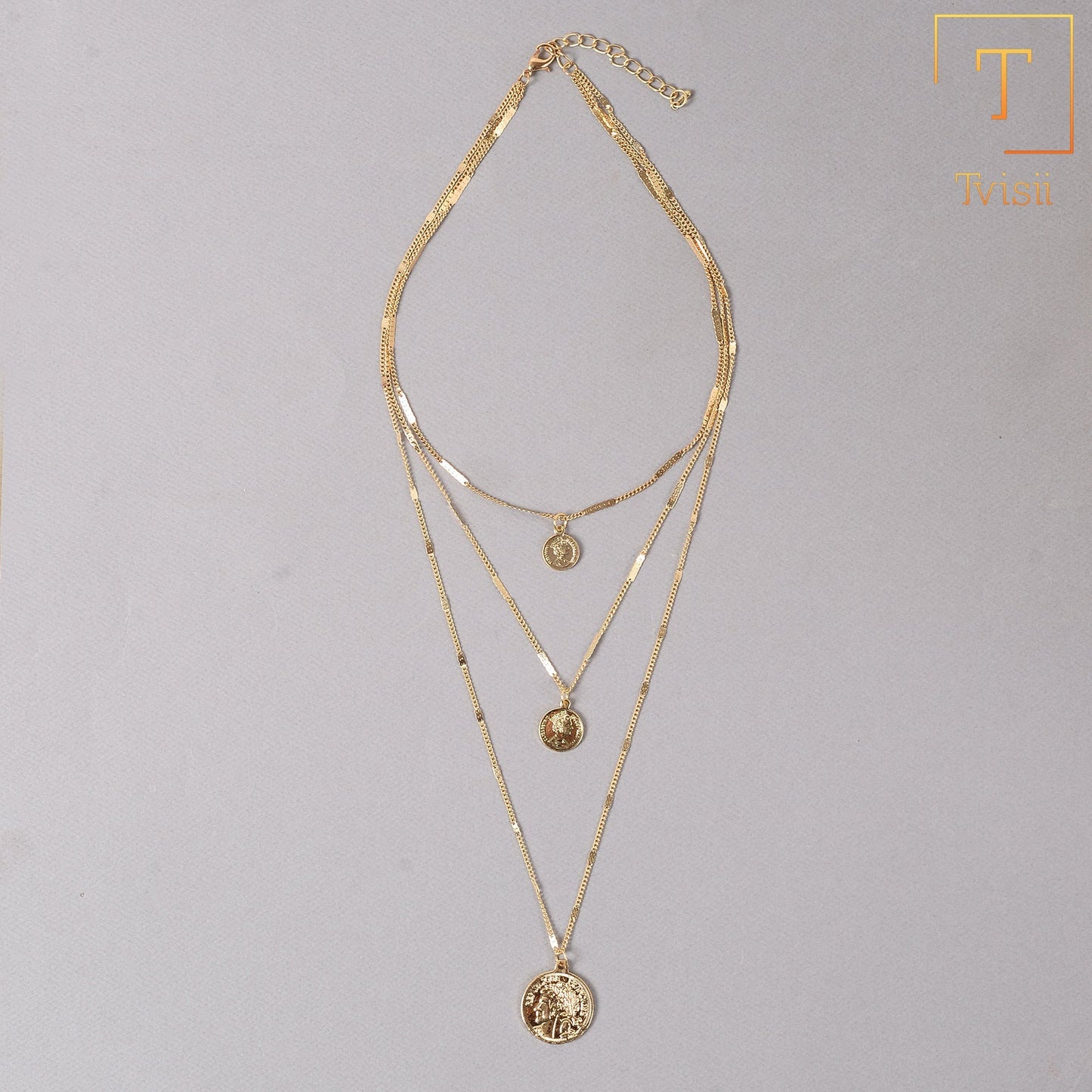Sunleaf Thread- golden minimal layered necklace