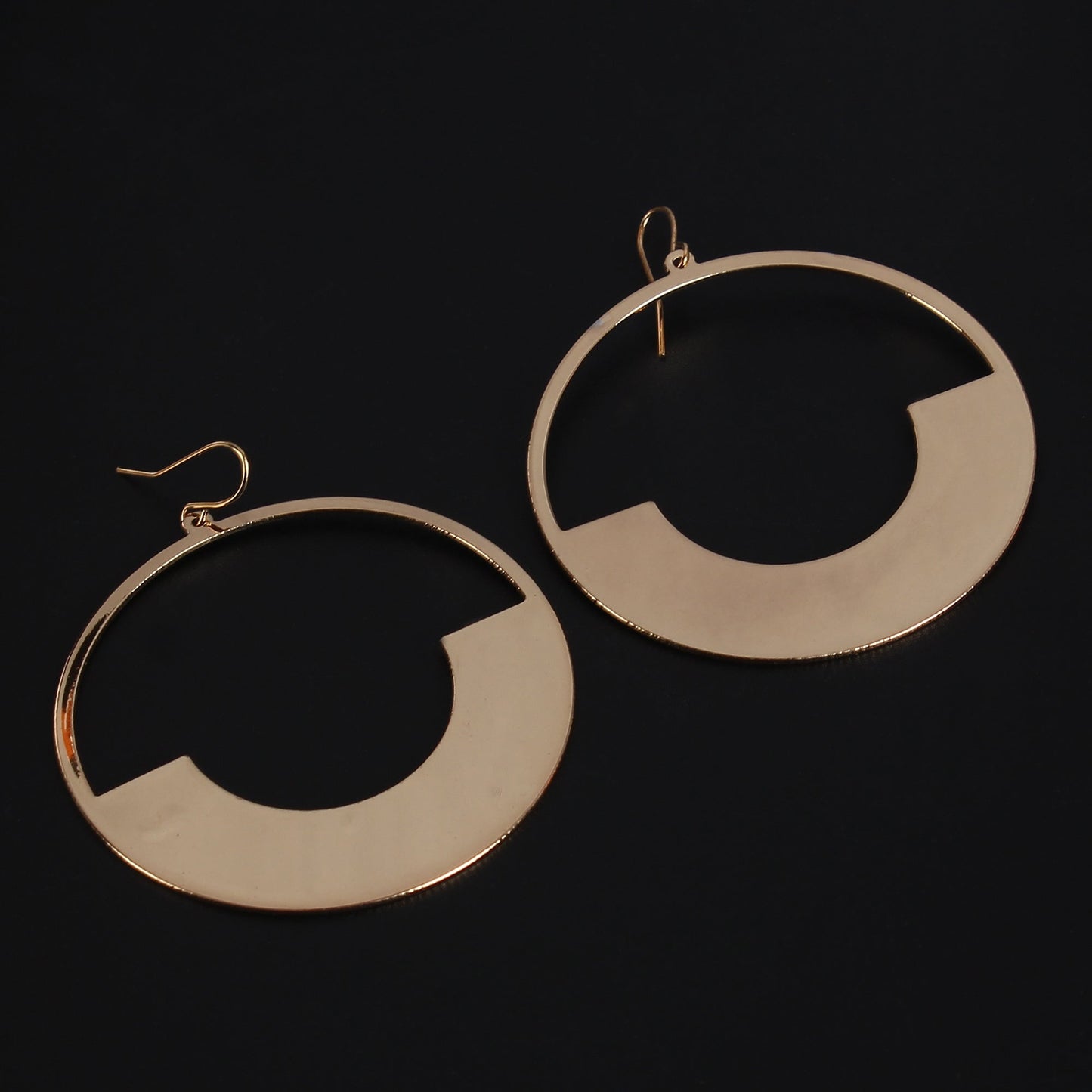 Minimal majesty- Golden Framed Hoop Earrings