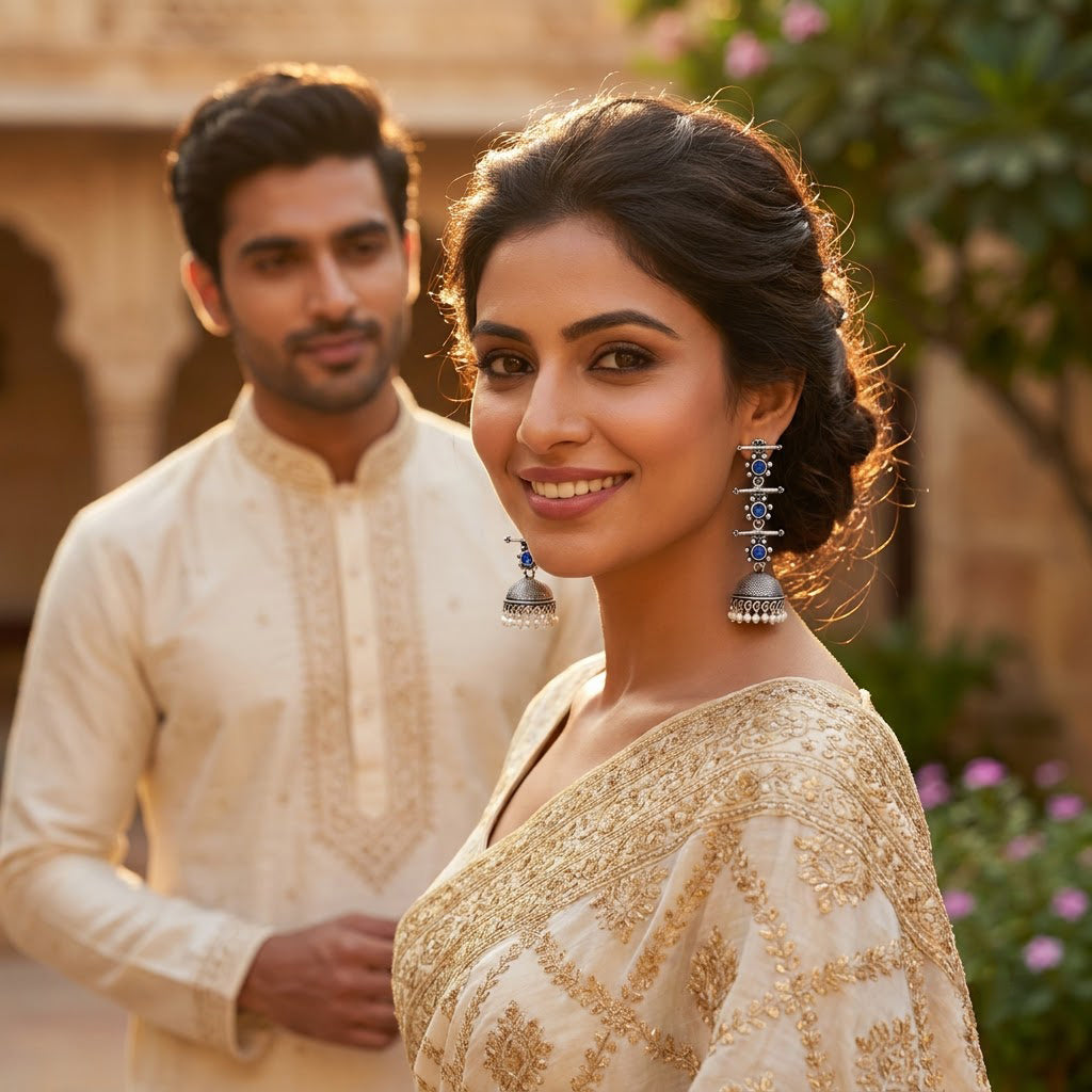 Royal Triple Bell Layered Earrings
