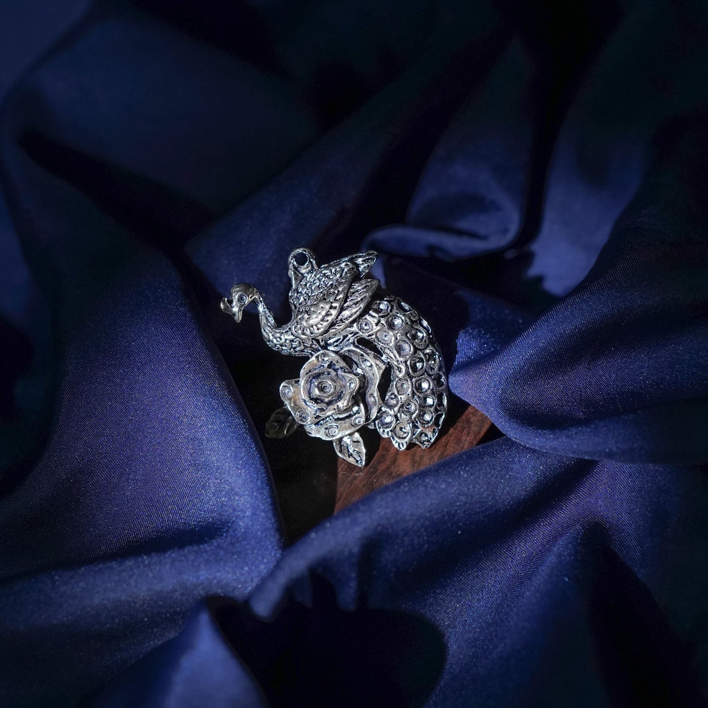 Morvalli- Silver oxidised ring