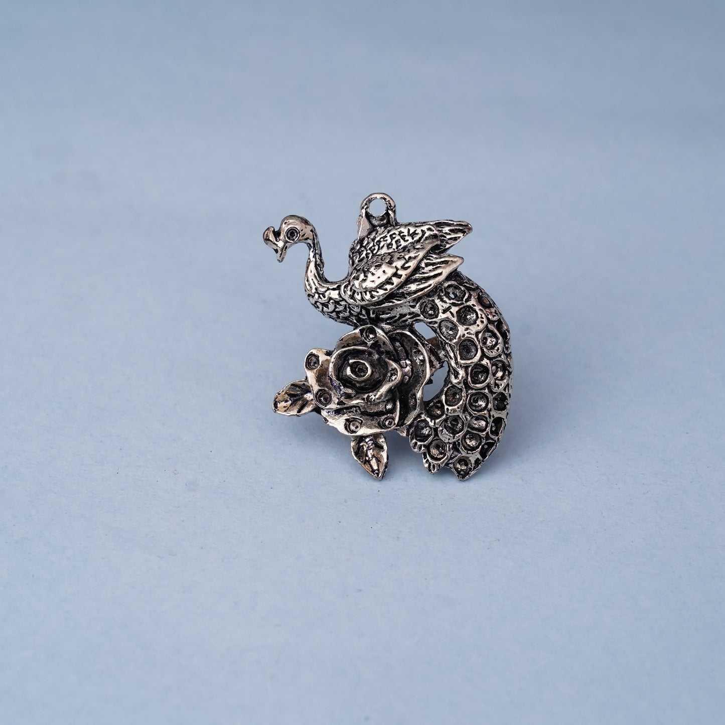 Morvalli- Silver oxidised ring