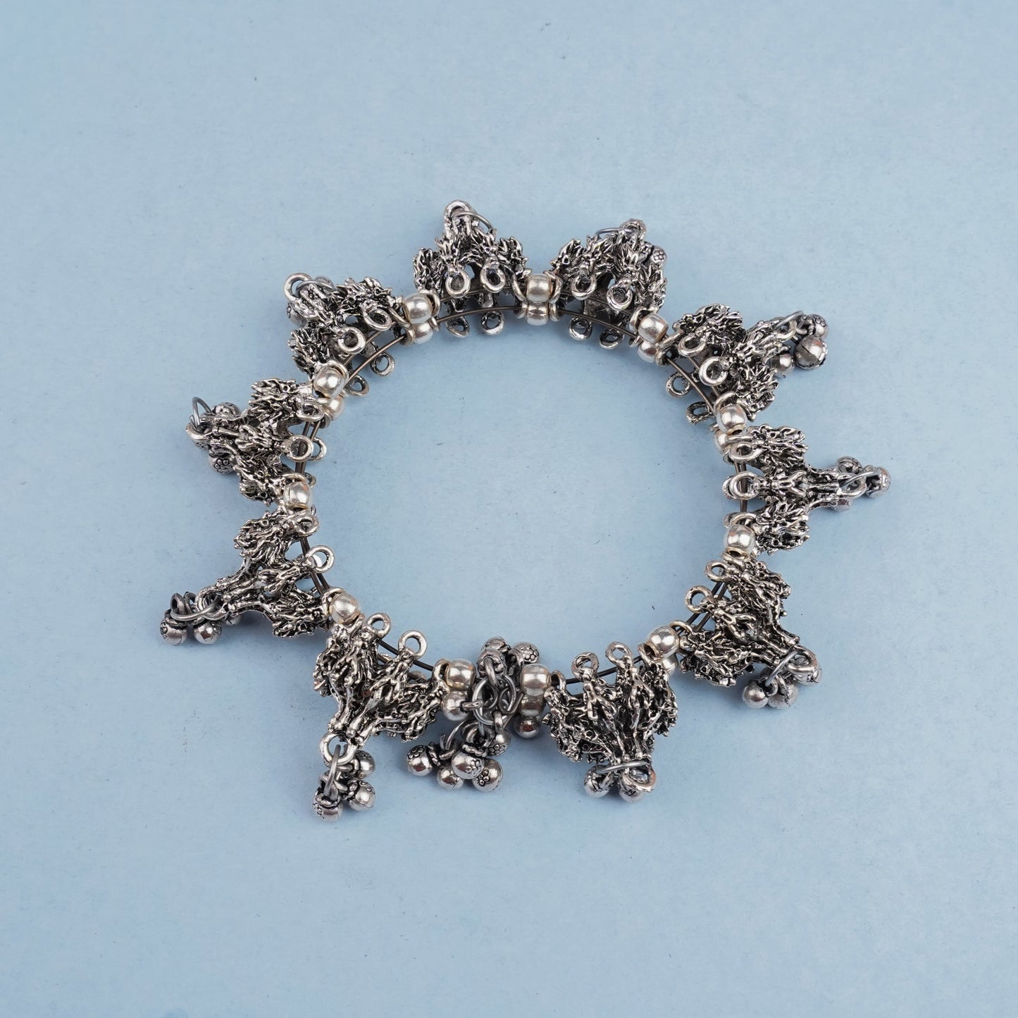 Jhilmil- Oxidised brass bracelet.