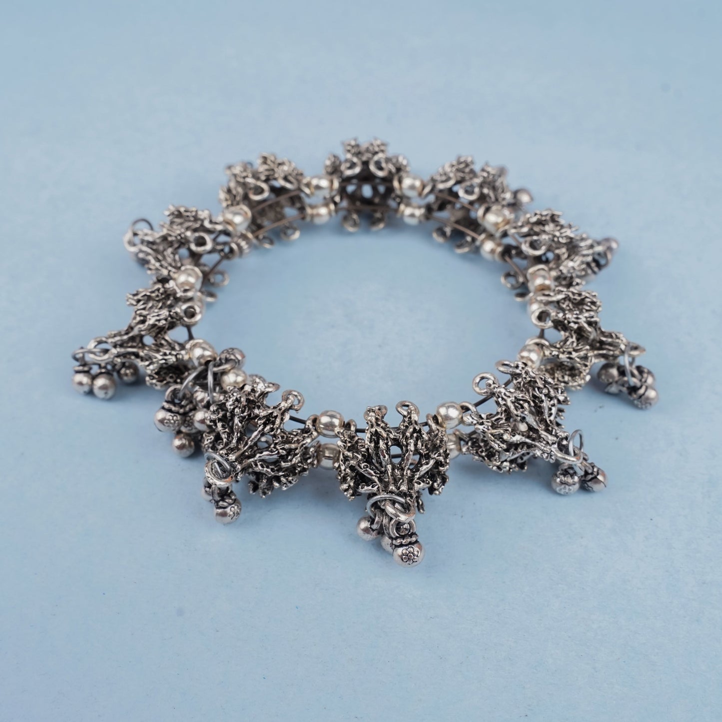Jhilmil- Oxidised brass bracelet.