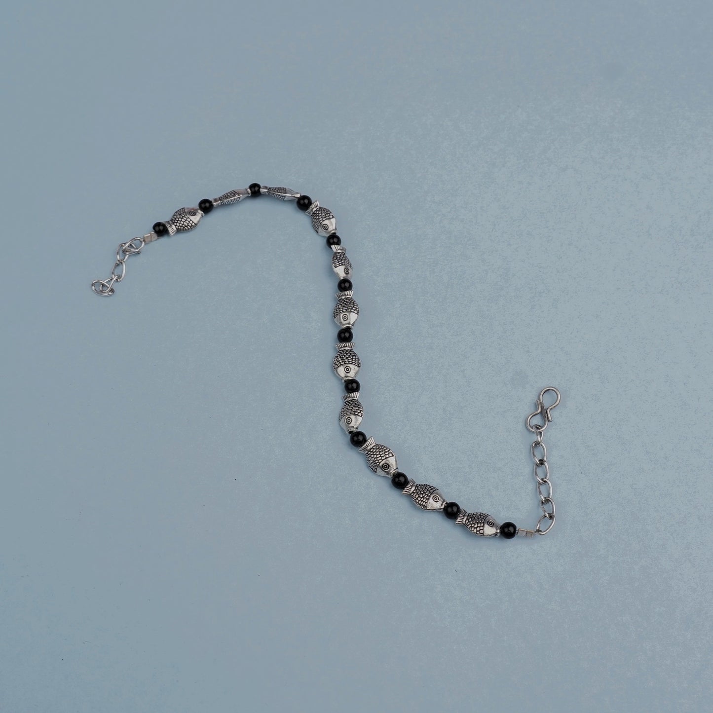 NeelMatsya- Oxidised beaded bracelet