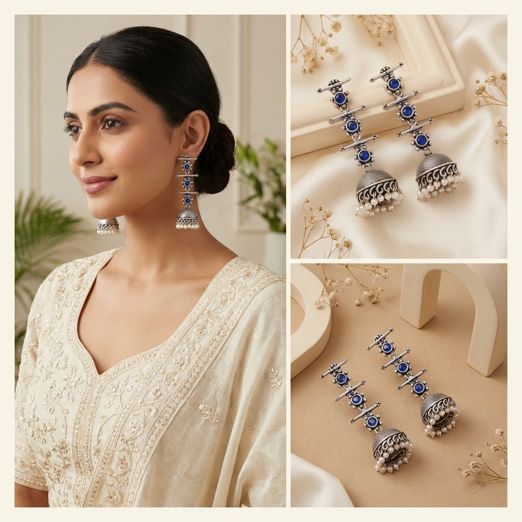 Royal Triple Bell Layered Earrings