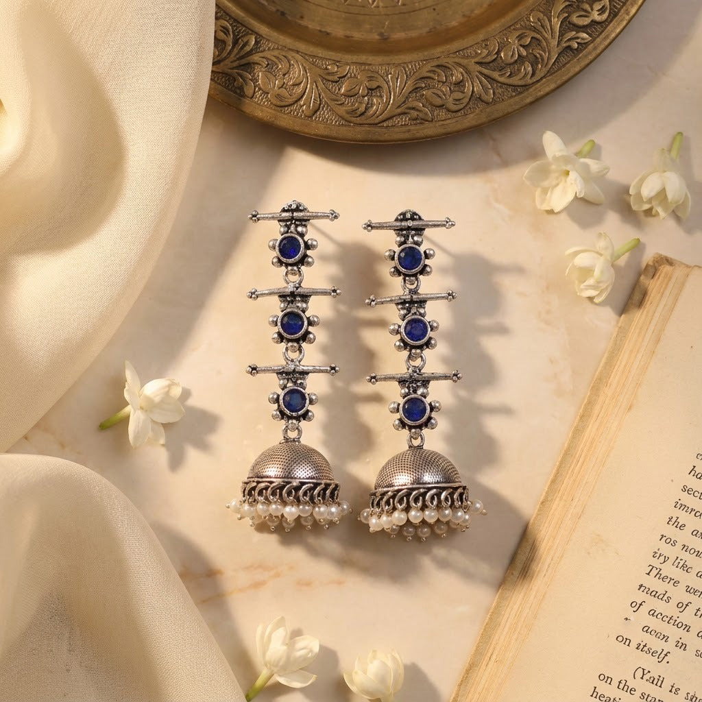 Royal Triple Bell Layered Earrings