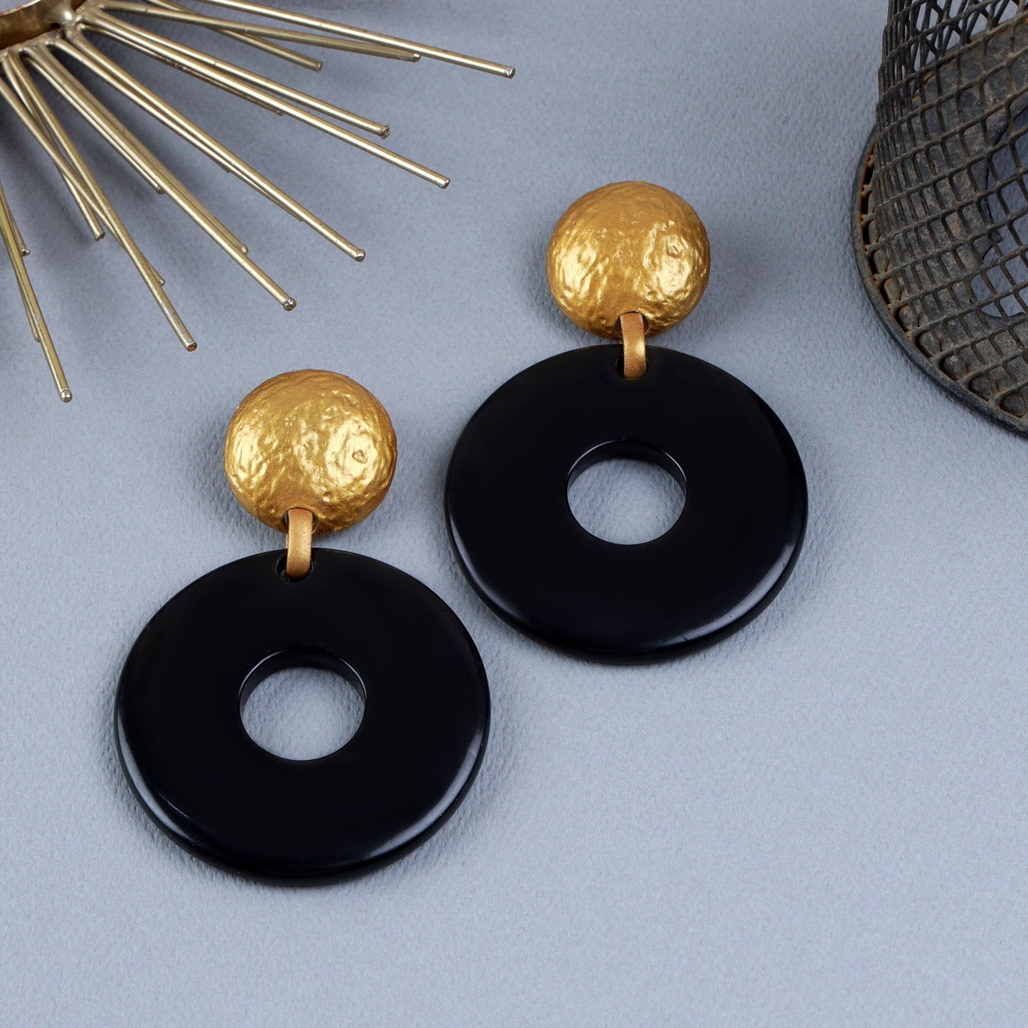 Blush Line- Stylish hoop dangler earrings