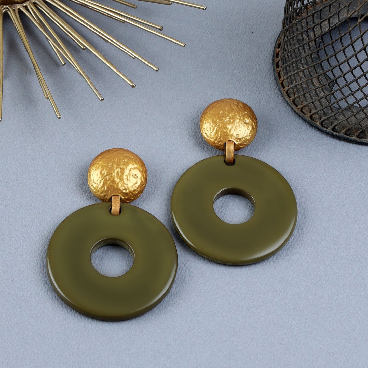Blush Line- Stylish hoop dangler earrings
