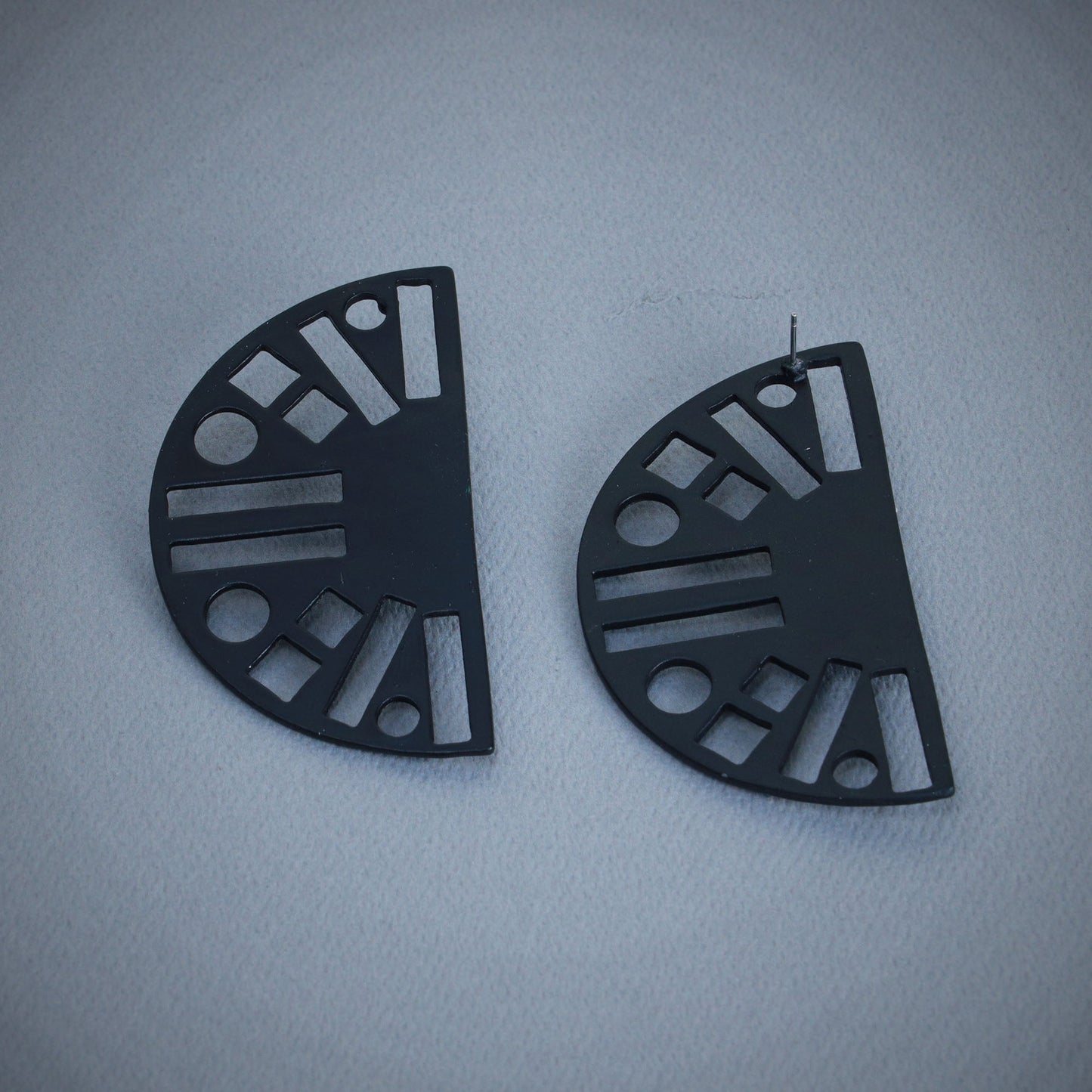 Luna dew- Semi- Circle Stud Earrings